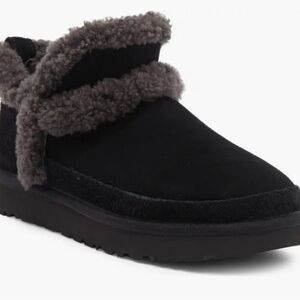 UGG Women's Black Shearling Slip-On Shoes